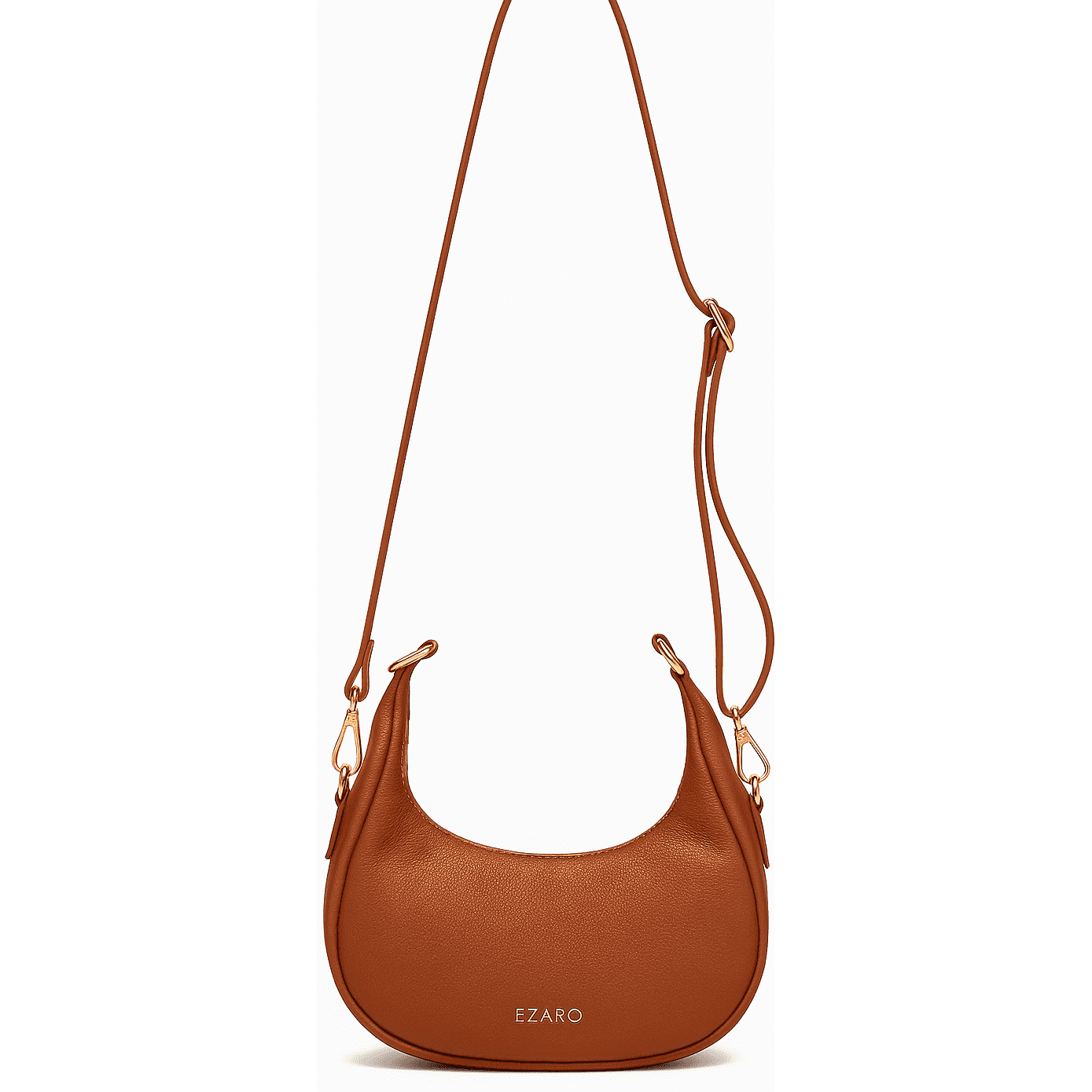 Luna Hobo  Minimalist Vegan Leather Shoulder Bag - Italian-Inspired Crossbody with Gold Accent (Beige/Black/Tan Brown)