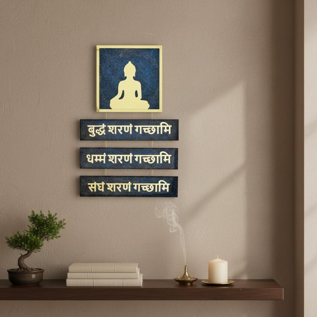 Handmade Buddha Wall Art  Spiritual Decor for Zen & Meditation Rooms
