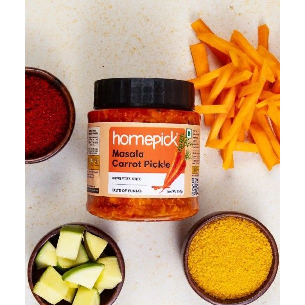 Homepick Masala Carrot Pickle 250g - Masala Gajar