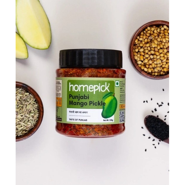 Homepick Punjabi Mango Pickle 250g - Punjabi Aam Ka Achar