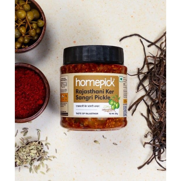 Homepick Rajasthani Ker Sangri Pickle 250g - Rajasthani Ker Sangri Achar