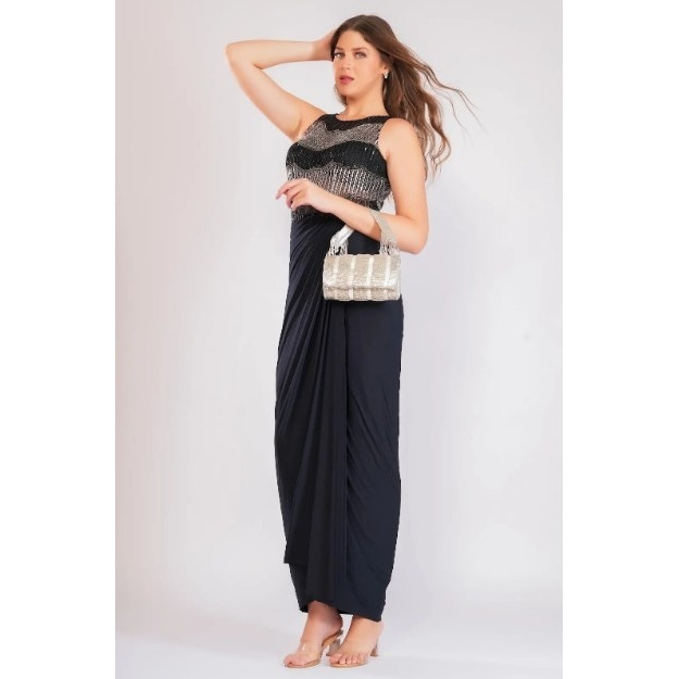 Noir Drape Gown