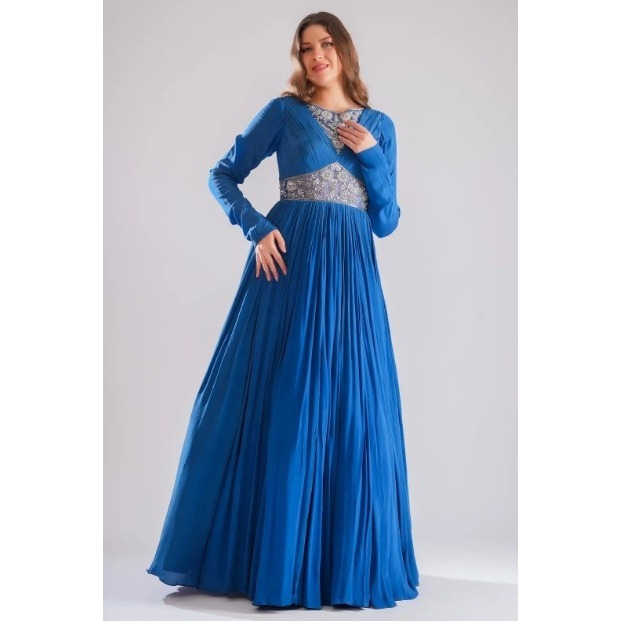 Azul Flared Gown