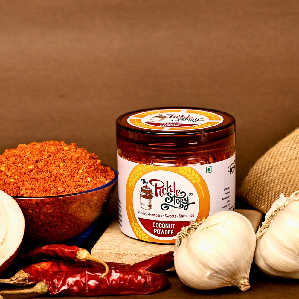 Spiced Coconut Powder - Kobbari Podi - Natural Fiber & Keto Friendly - 100 Grams (PET Jar)