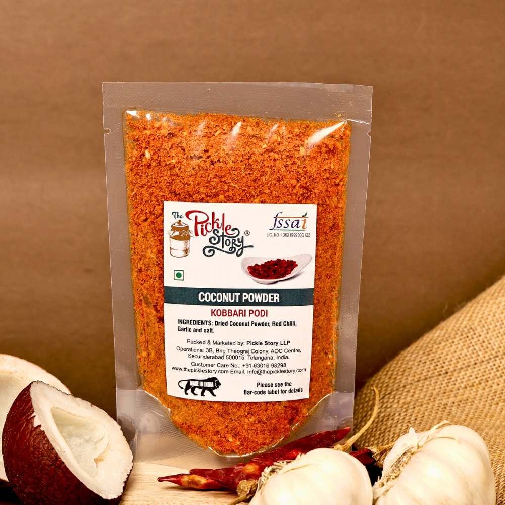 Spiced Coconut Powder - Kobbari Podi - Natural Fiber & Keto Friendly - 80 Grams