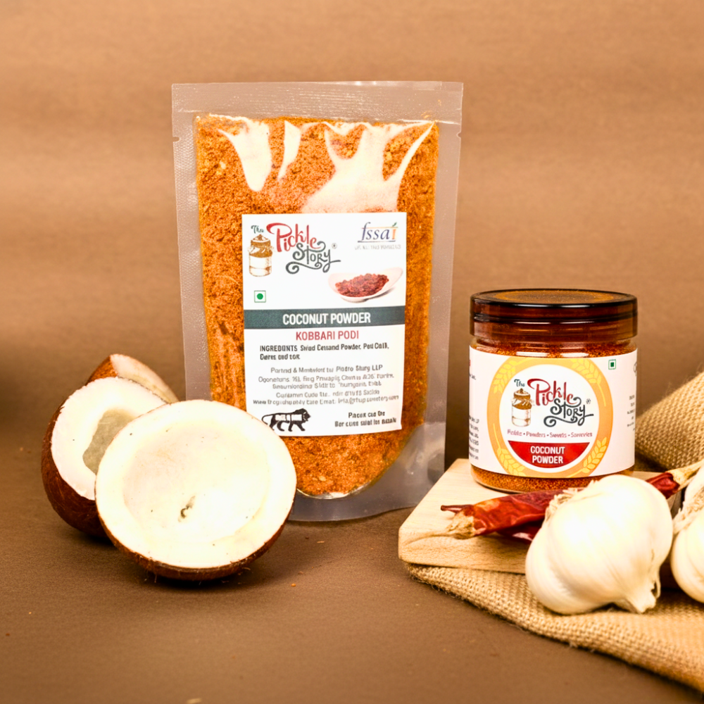Spiced Coconut Powder - Kobbari Podi - Natural Fiber & Keto Friendly - 80 Grams