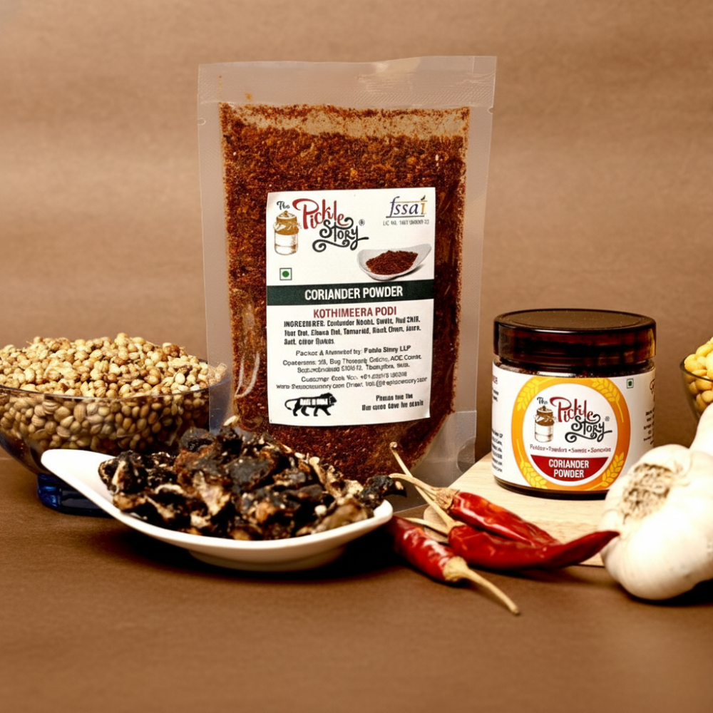 Freshly Ground Coriander (Dhania) Powder - Aromatic & Digestive Aid - 80 Grams