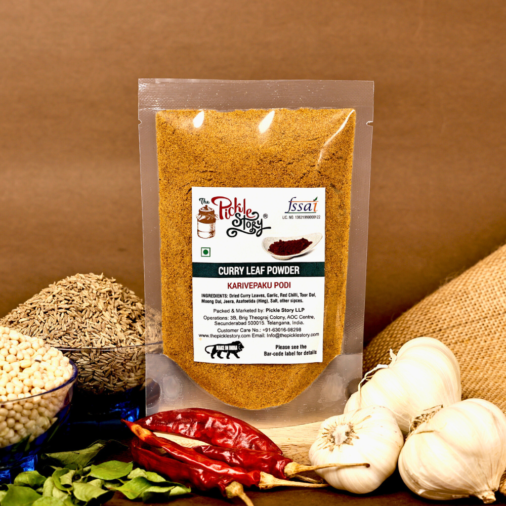 Organic Curry Leaf (Kadi Patta) Powder - For Hair Growth & Iron Boost - 80 Grams