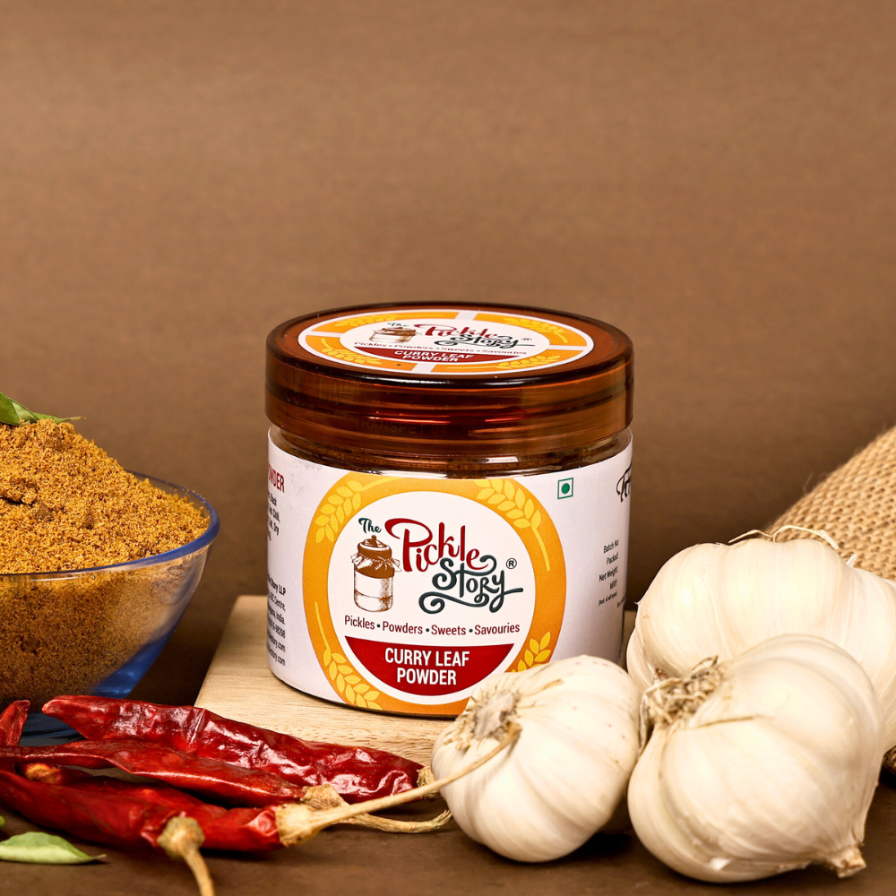 Organic Curry Leaf (Kadi Patta) Powder - For Hair Growth & Iron Boost - 100 Grams (PET Jar)