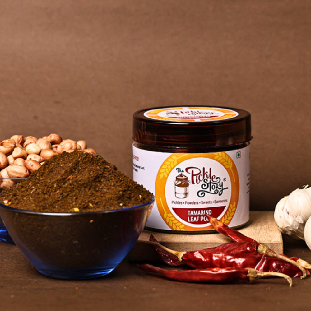 Tamarind Leaf (Chinta akku) Podi - Tangy & Rich in Antioxidants - 100 Grams (PET Jar)