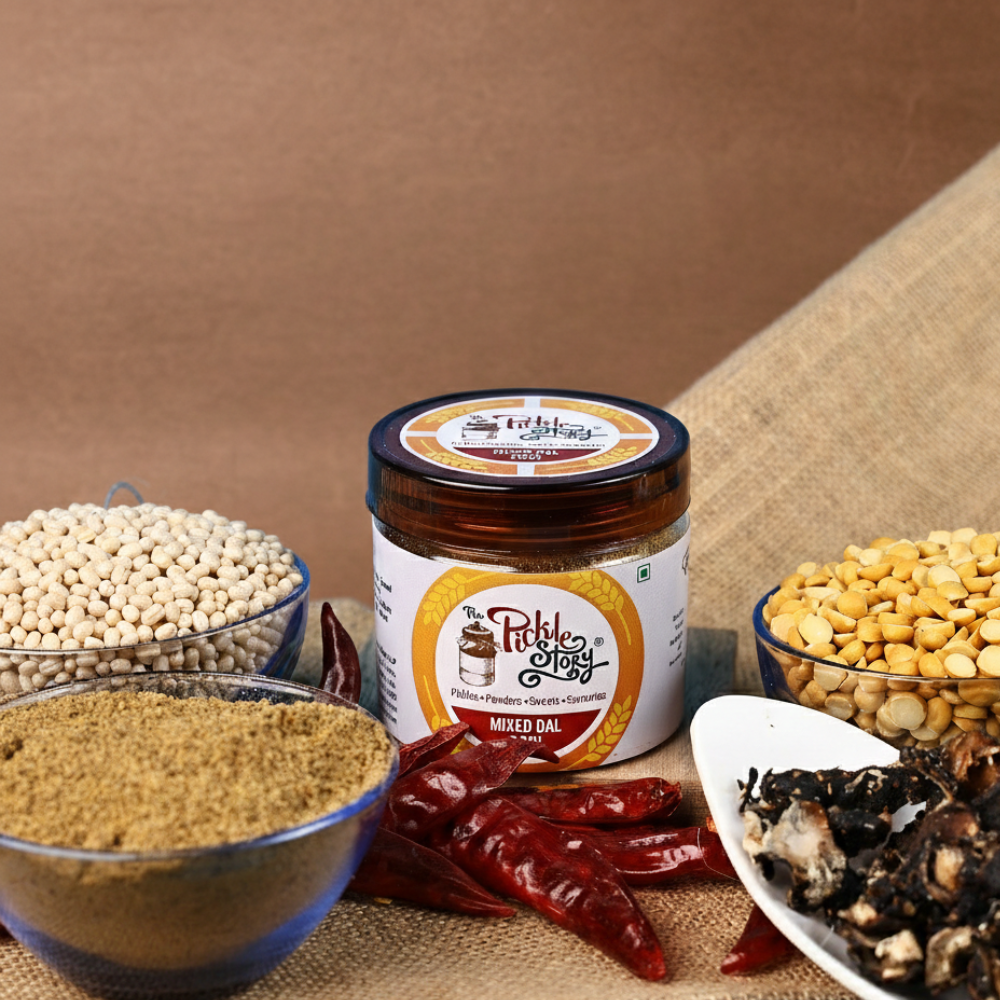 Multi-Lentil (Mixed Dal) Podi - High Protein Daily Nutrition Mix - 100 Grams (PET Jar)