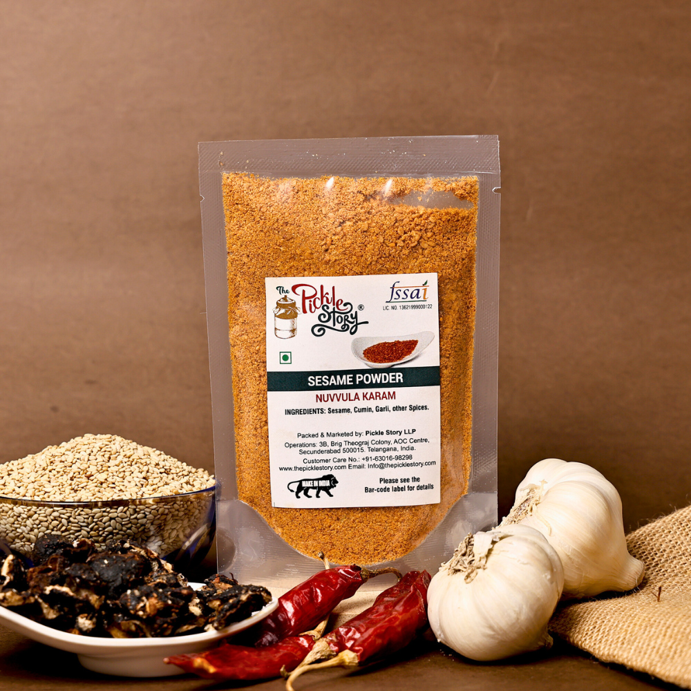 Roasted Sesame (Nuvvula) Podi - Calcium-Rich Bone Health Support - 80 Grams