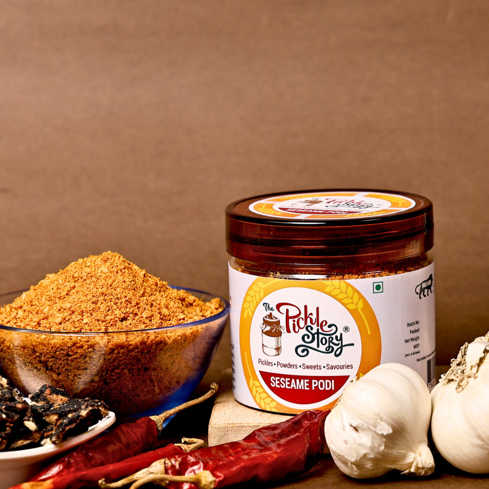 Roasted Sesame (Nuvvula) Podi - Calcium-Rich Bone Health Support - 100 Grams (PET Jar)