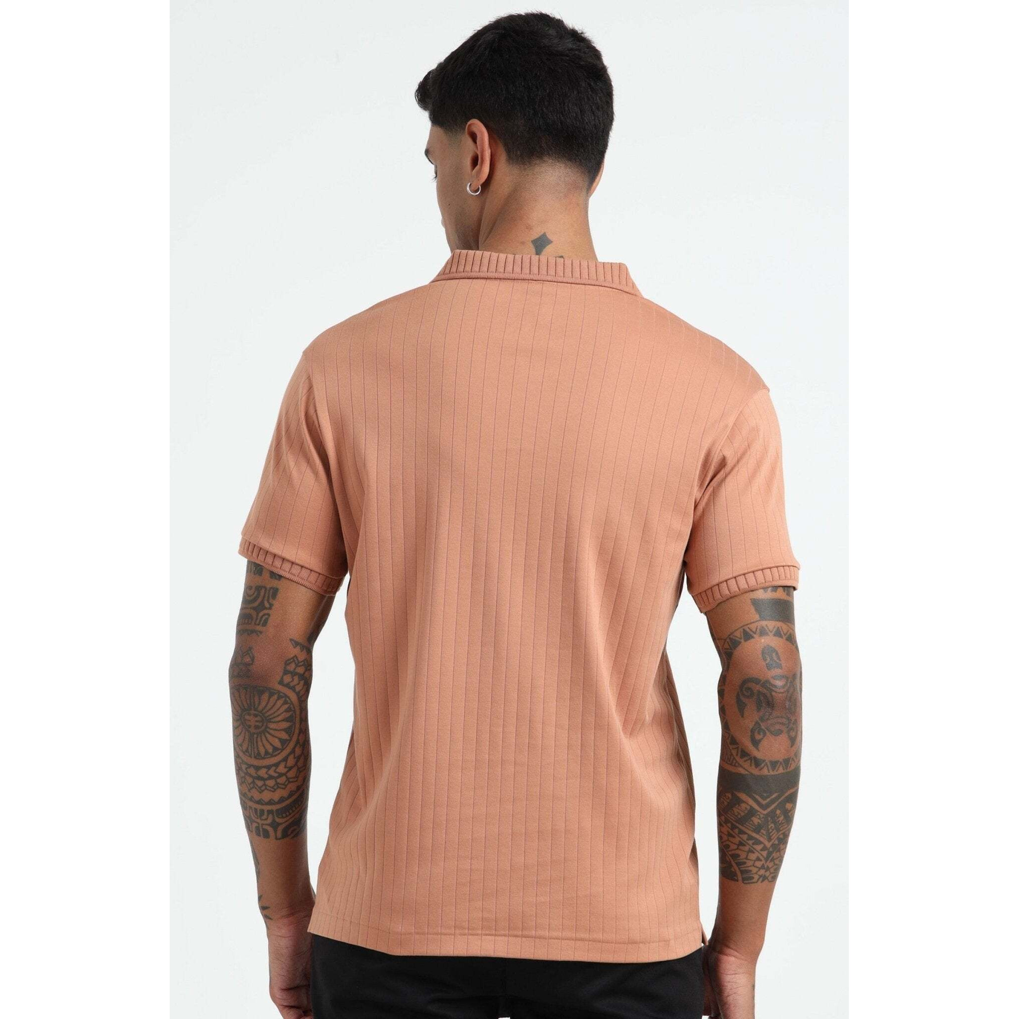 J Collar Exclusive Knitted Polo Shirt for Men