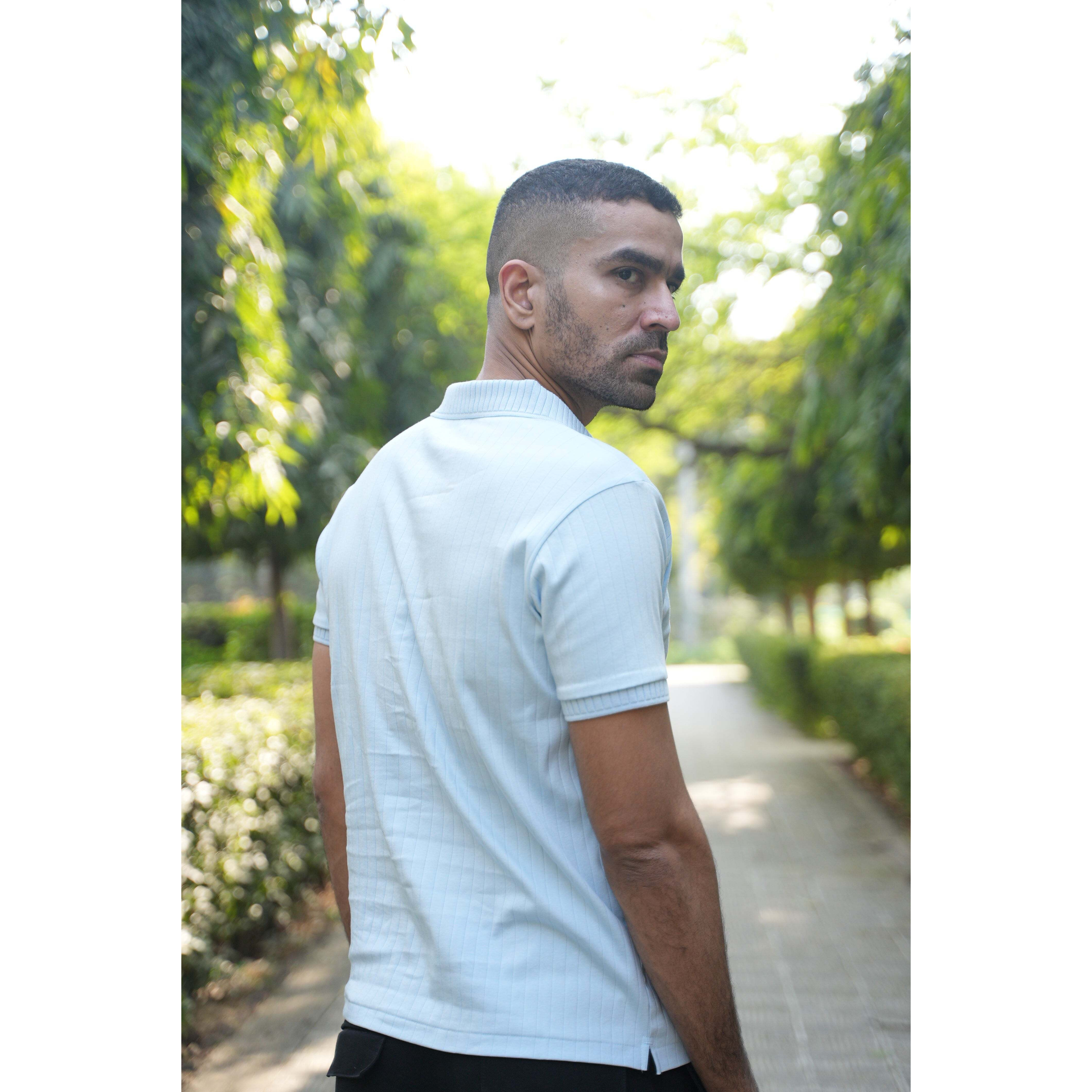 J Collar Exclusive Knitted Polo Shirt for Men