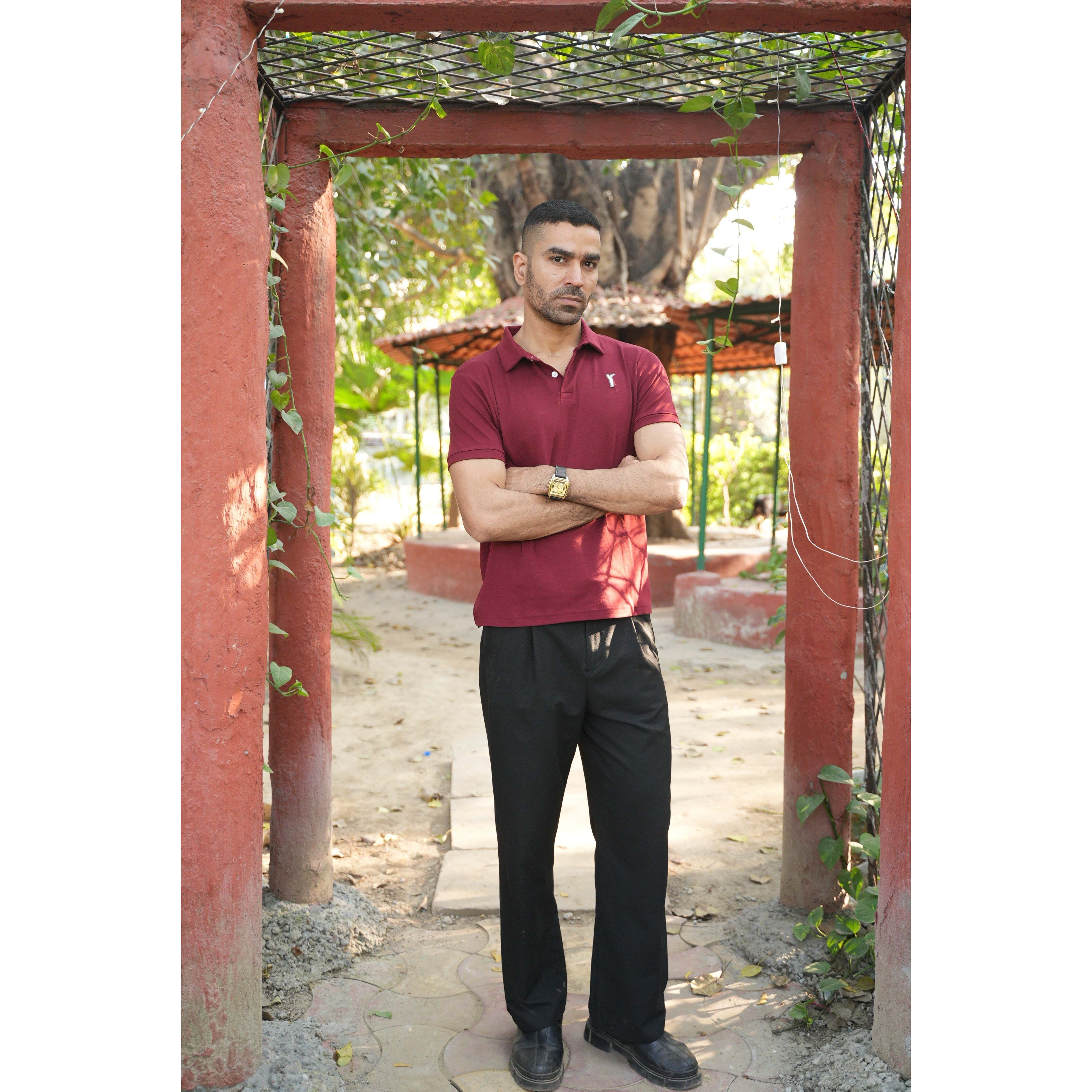 J Collar Signature Cricket Polo Shirt for Men