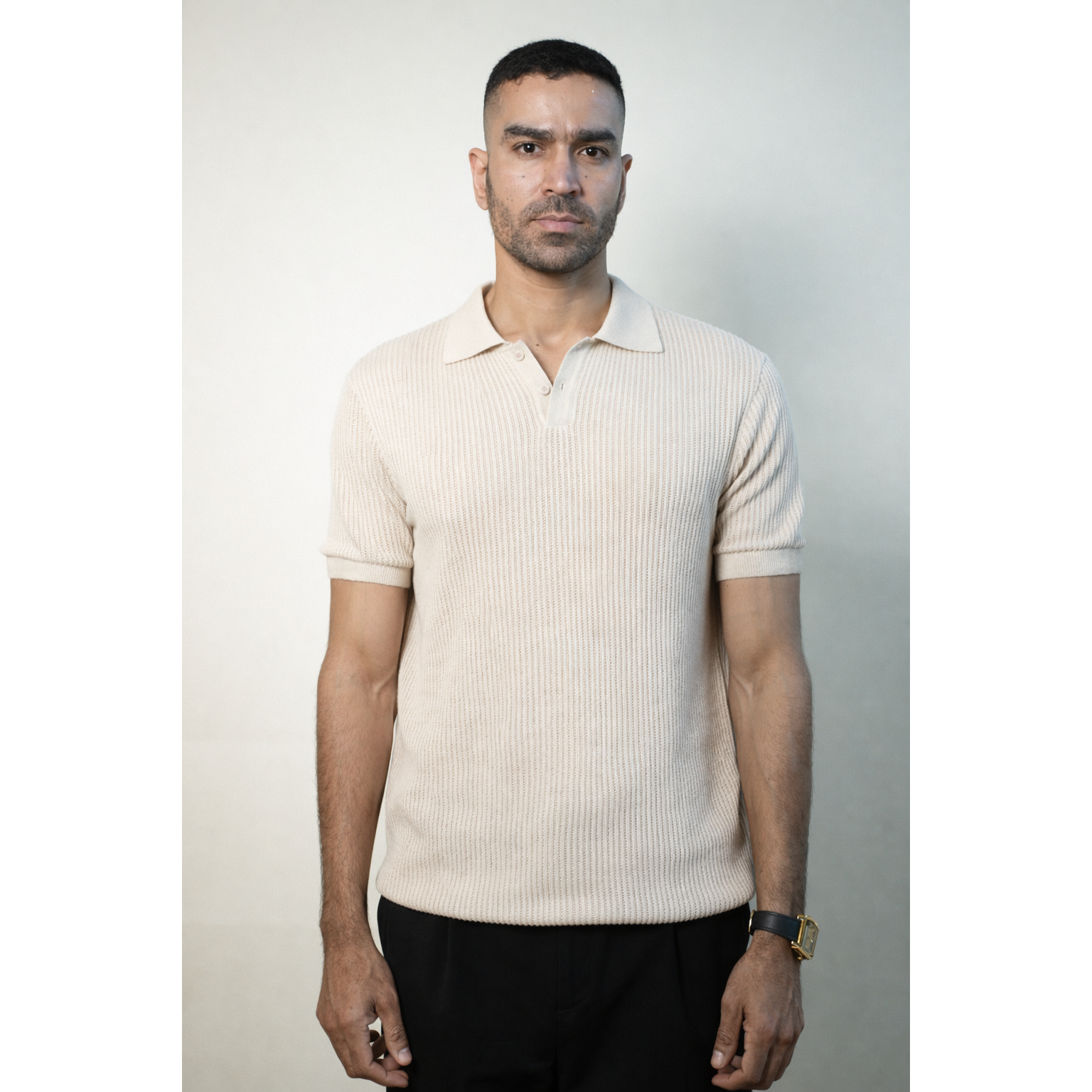 J Collar AeroLinear Flat Knit Polo