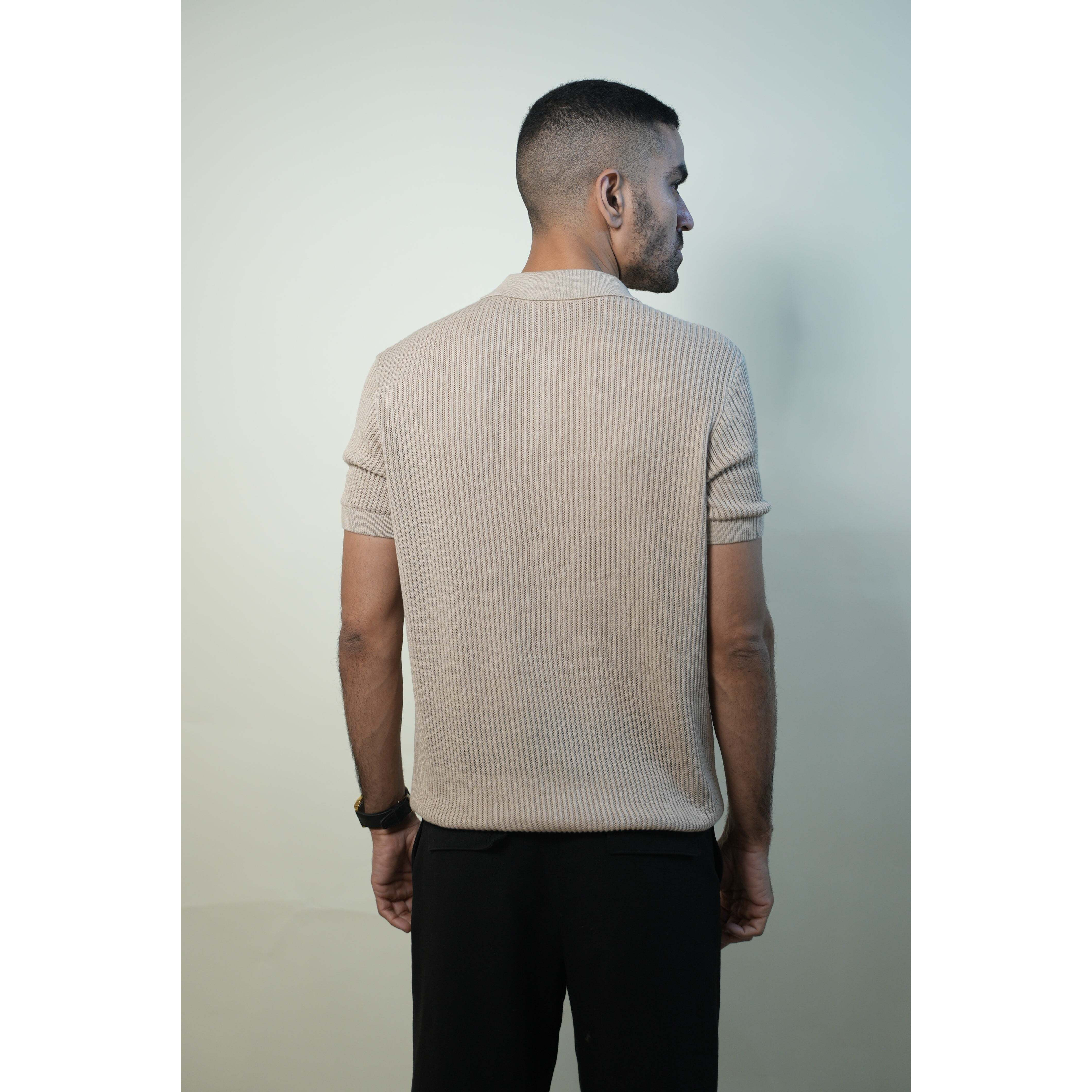 J Collar AeroLinear Flat Knit Polo
