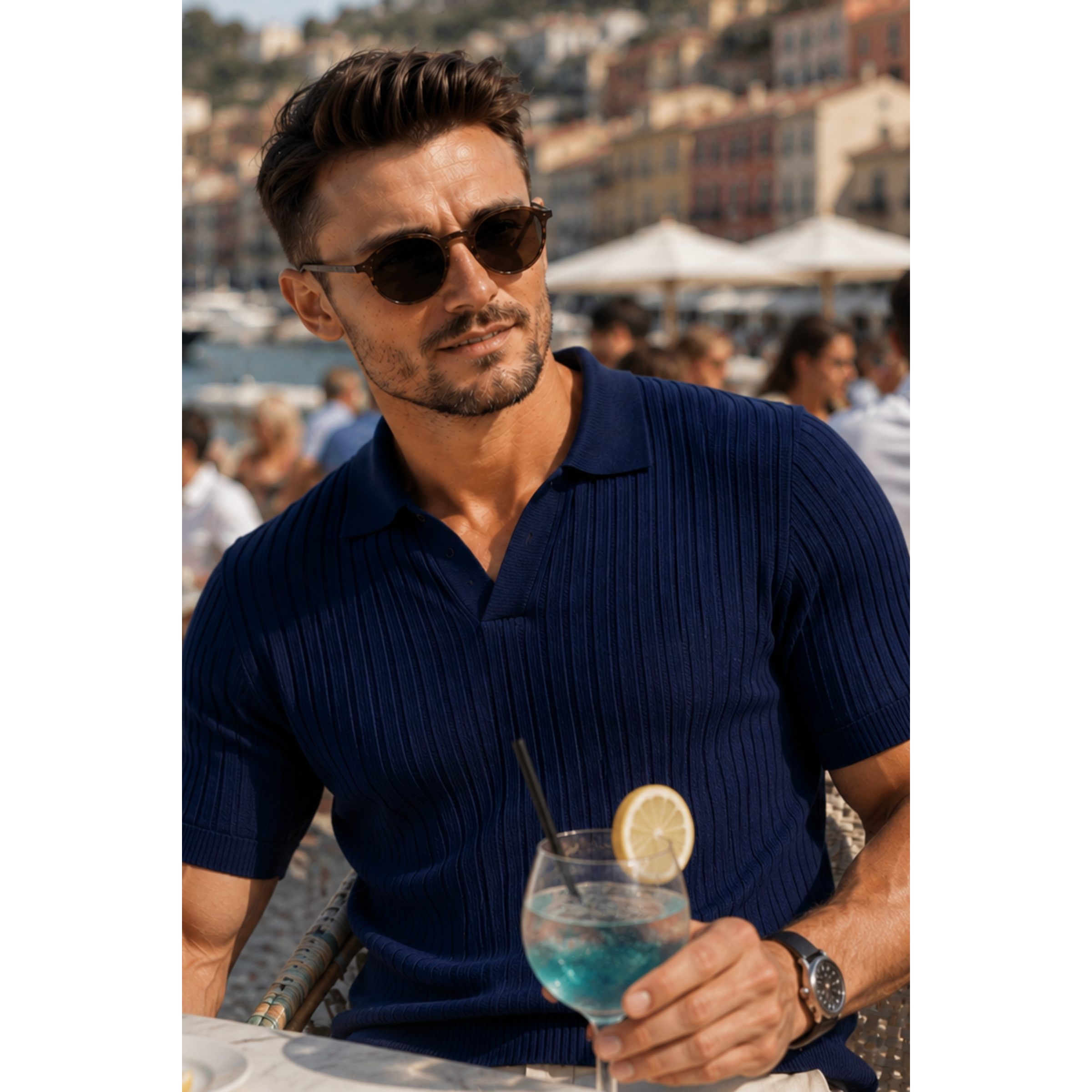 J Collar Knit Polo Lineaknit