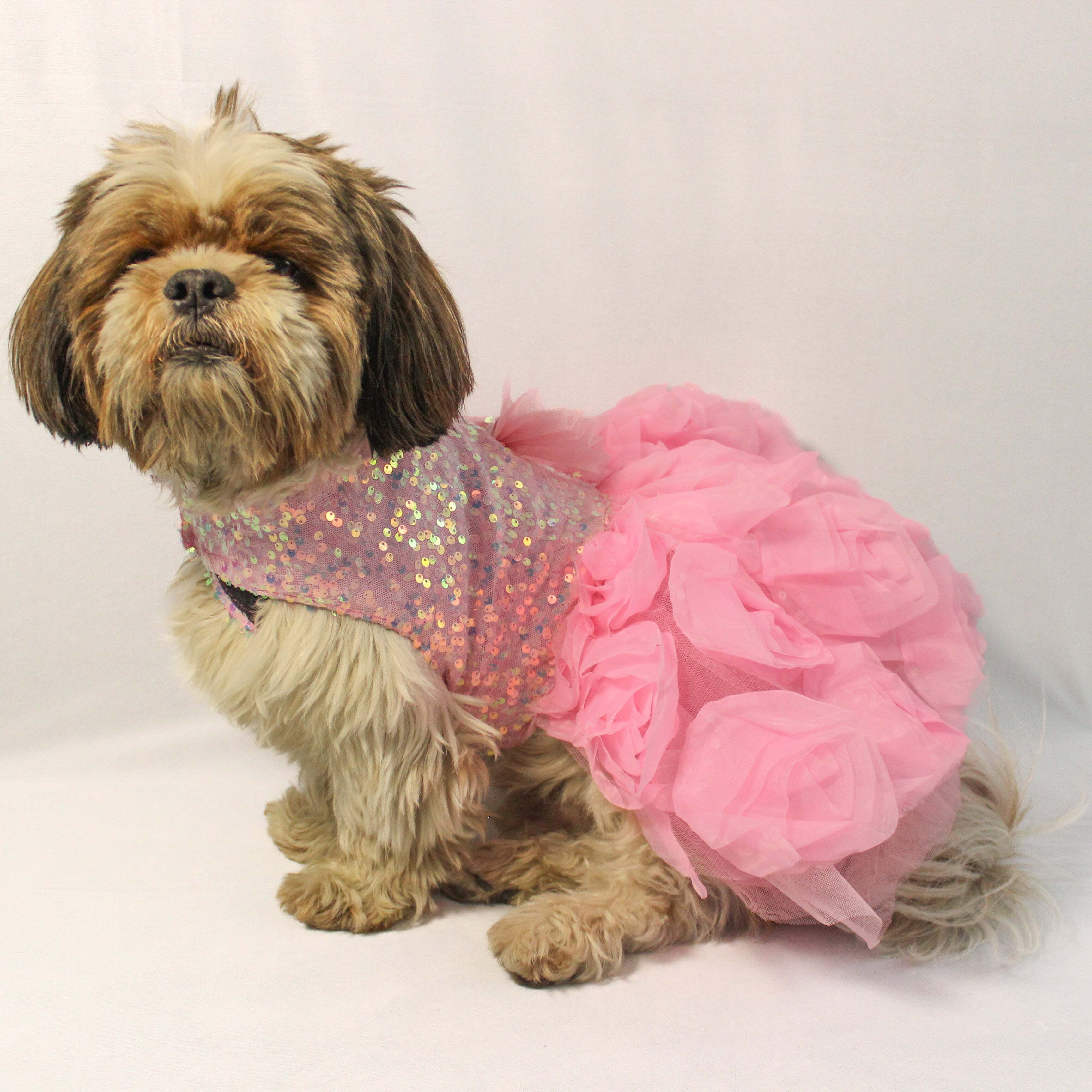 Pink Floral Tutu Dress | Luxe Collection | Pawgy Pets