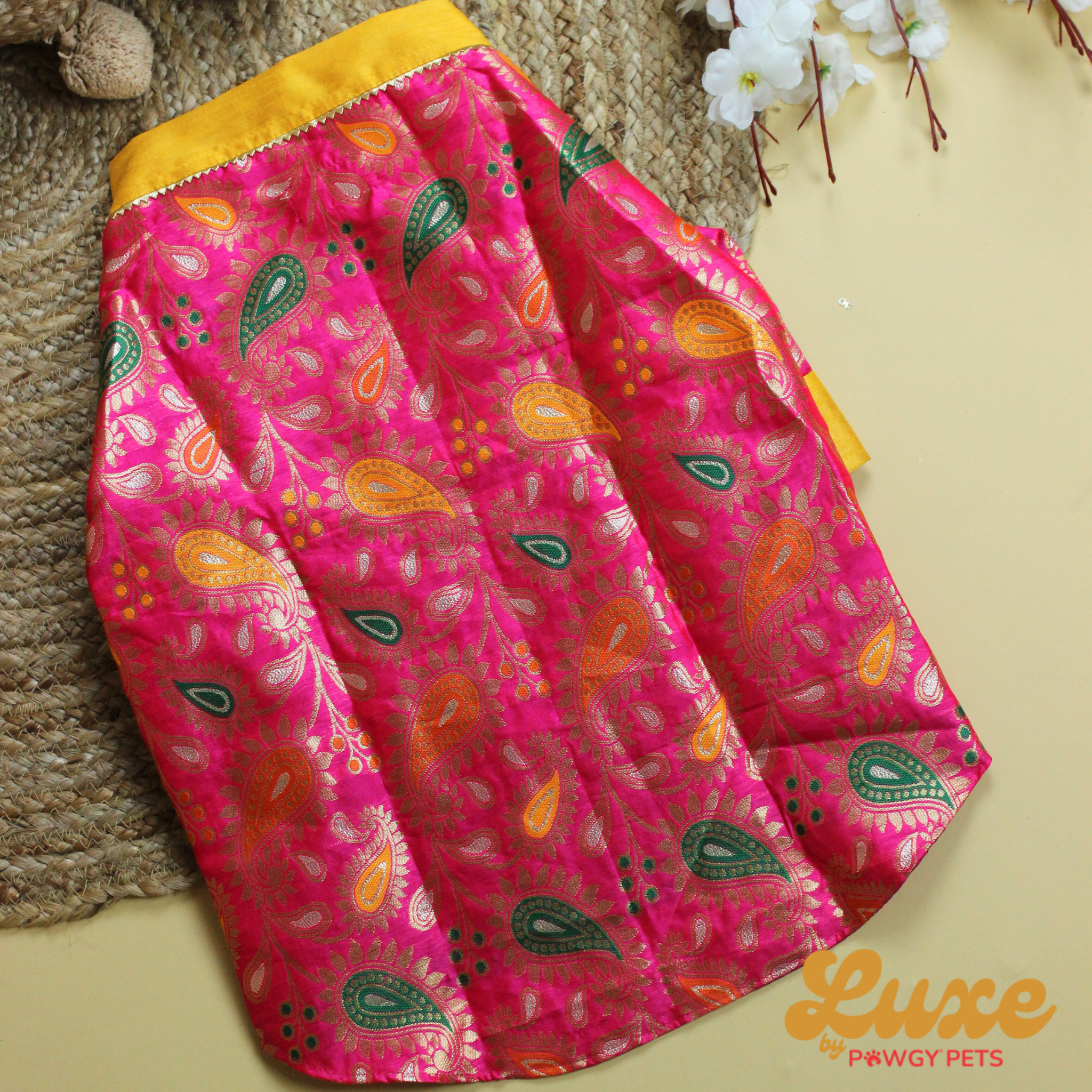 Pink Brocade Kurta | Luxe Collection | Pawgy Pets