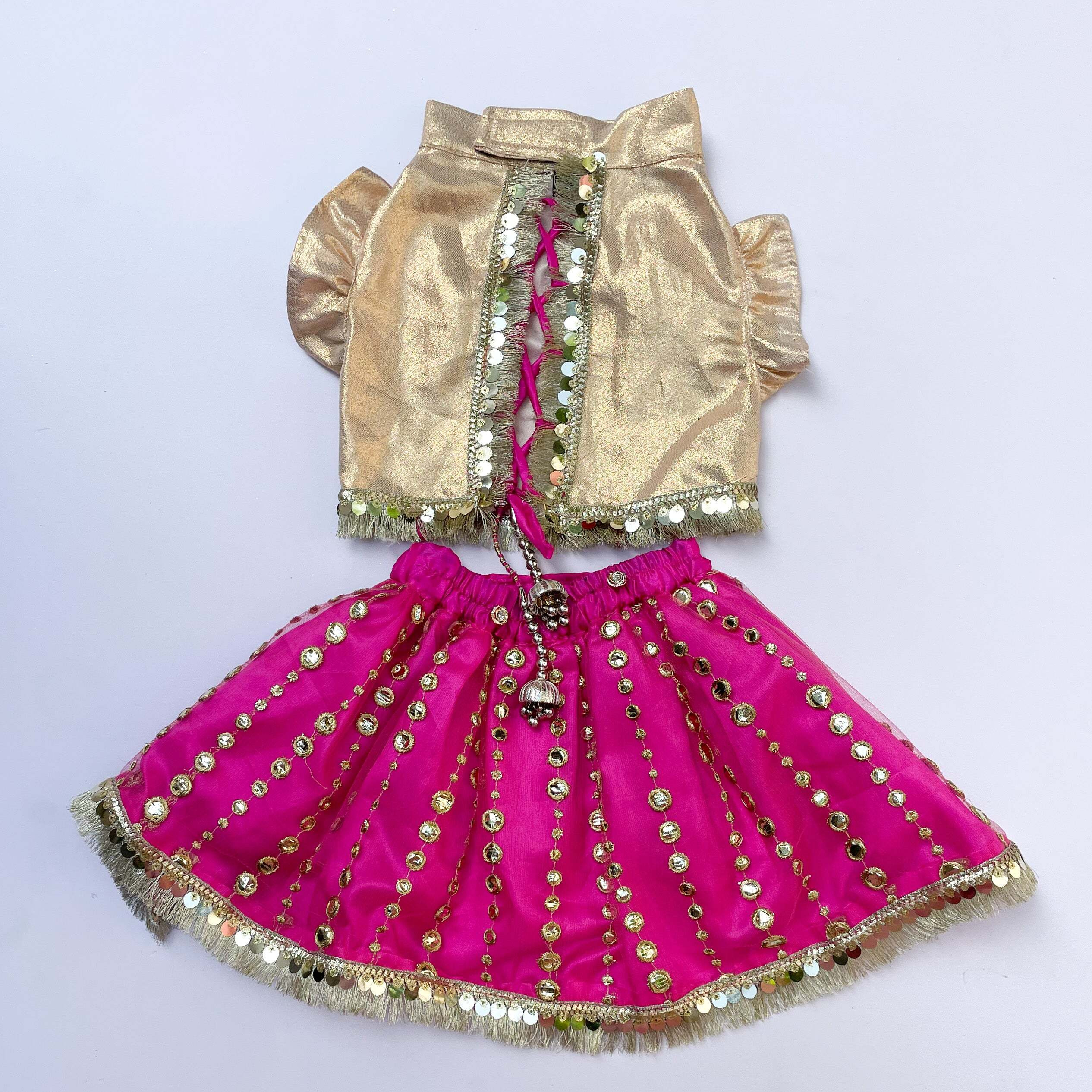 Pink & Gold Lehenga | For Dogs | Pawgy Pets