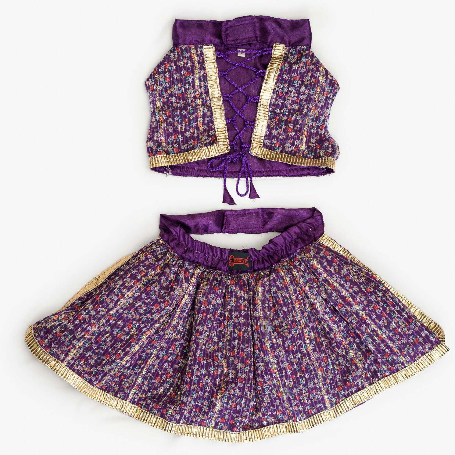 Violet Net Lehenga | For Dogs | Pawgy Pets