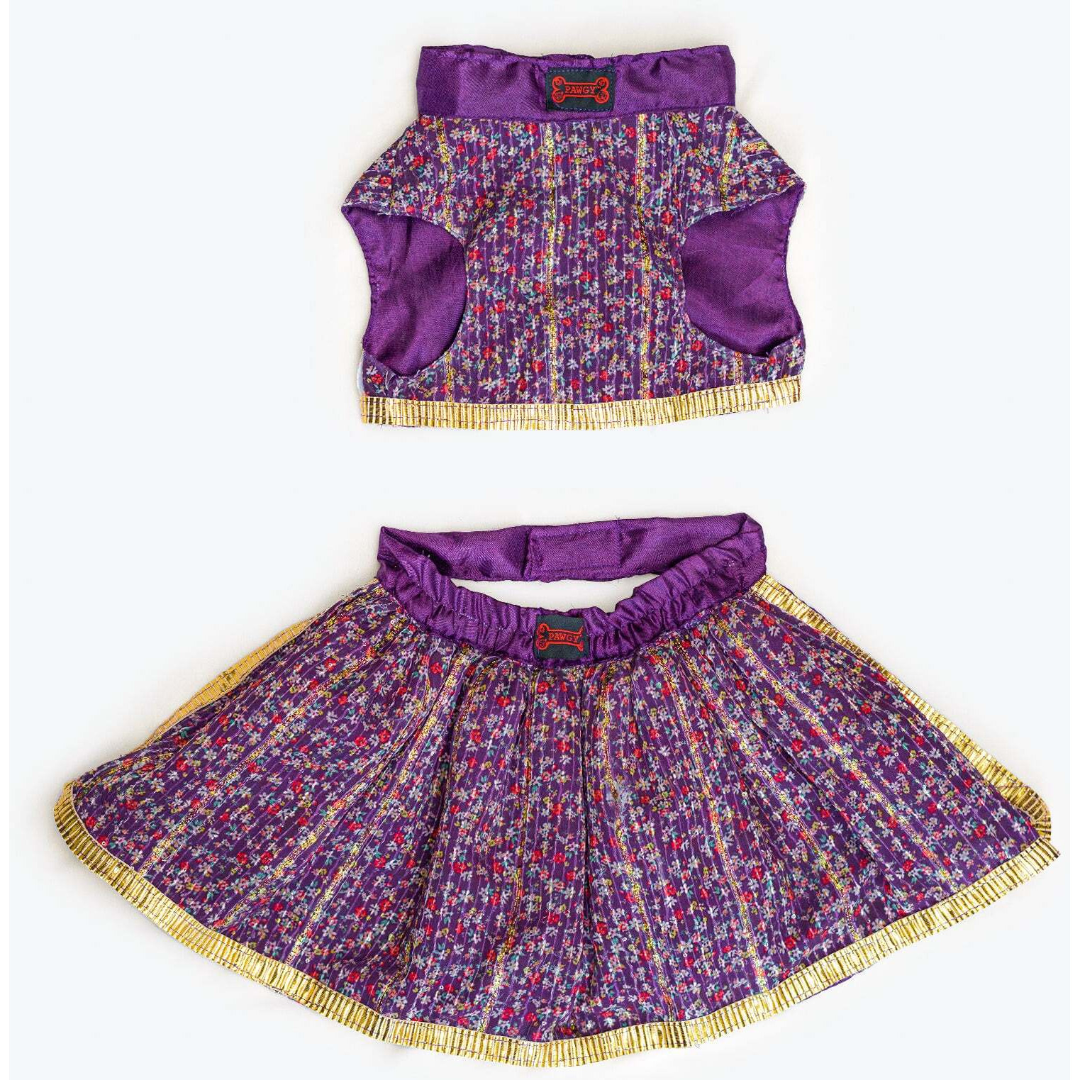 Violet Net Lehenga | For Dogs | Pawgy Pets
