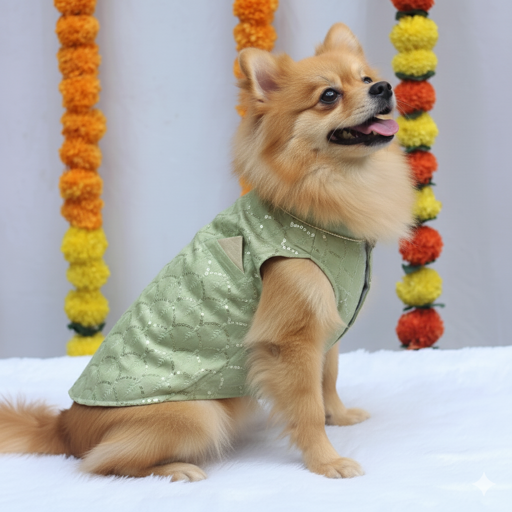Pastel Green Shahi Kurta | For Dogs | Pawgy Pets