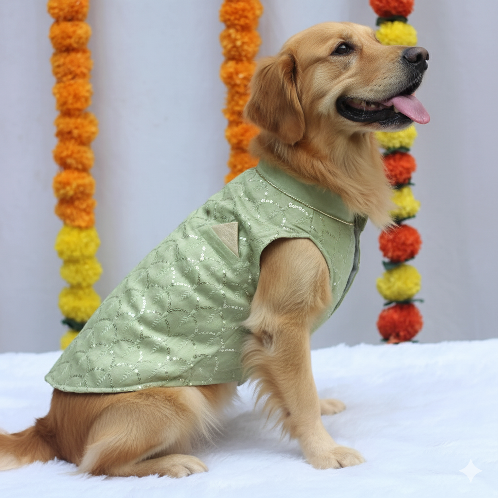 Pastel Green Shahi Kurta | For Dogs | Pawgy Pets
