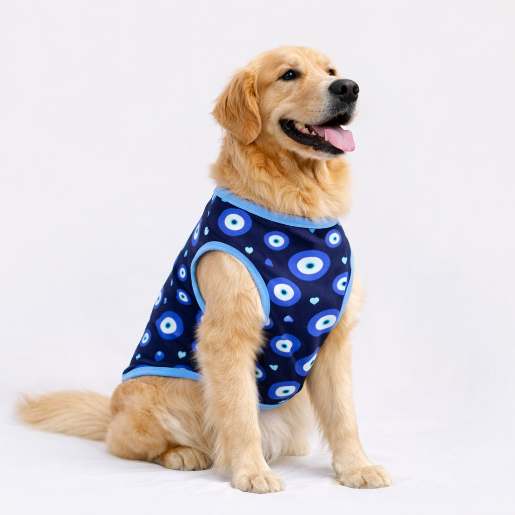 Evil Eye T-shirt | Navy Blue | For Dogs | Pawgy Pets