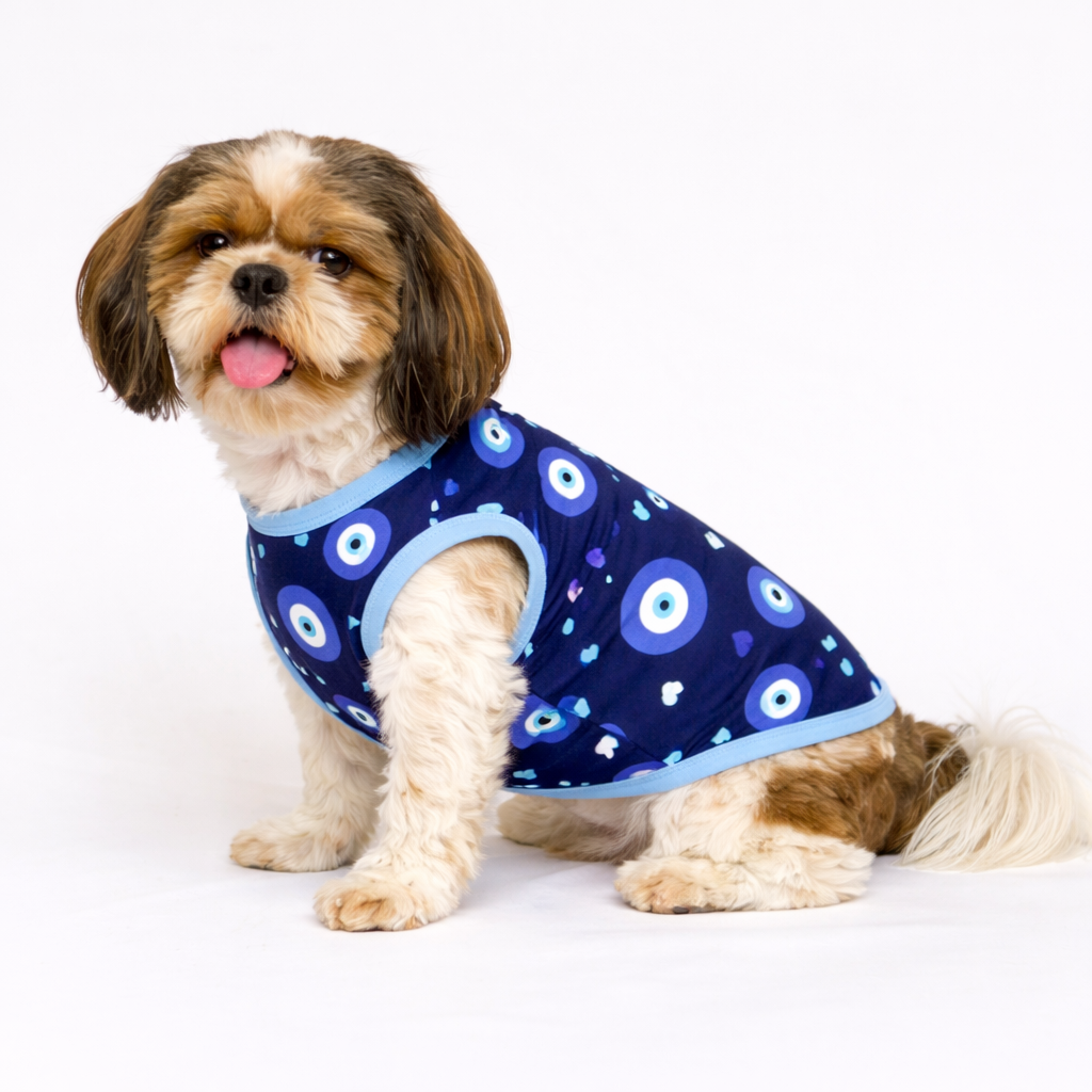 Evil Eye T-shirt | Navy Blue | For Dogs | Pawgy Pets