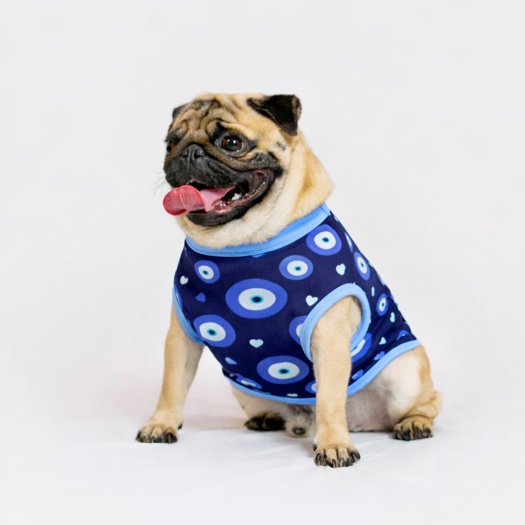 Evil Eye T-shirt | Navy Blue | For Dogs | Pawgy Pets