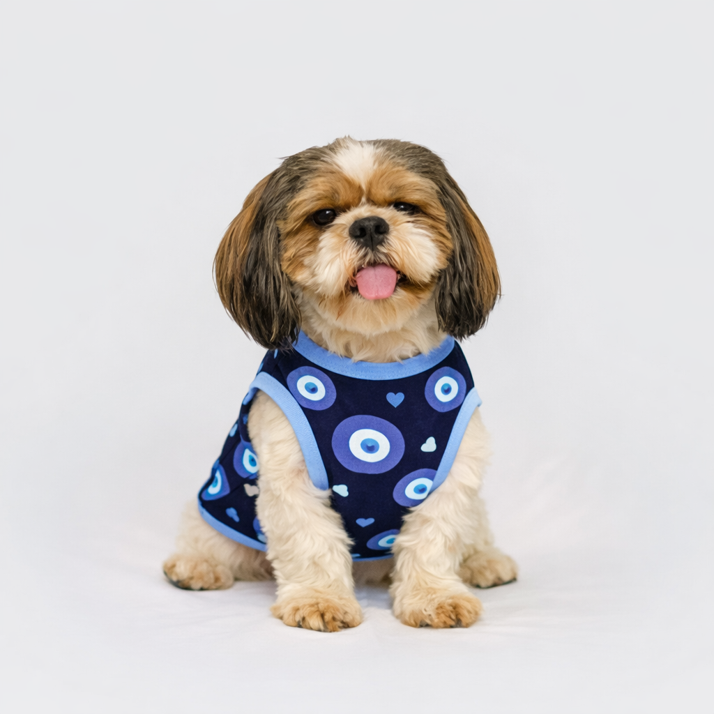 Evil Eye T-shirt | Navy Blue | For Dogs | Pawgy Pets
