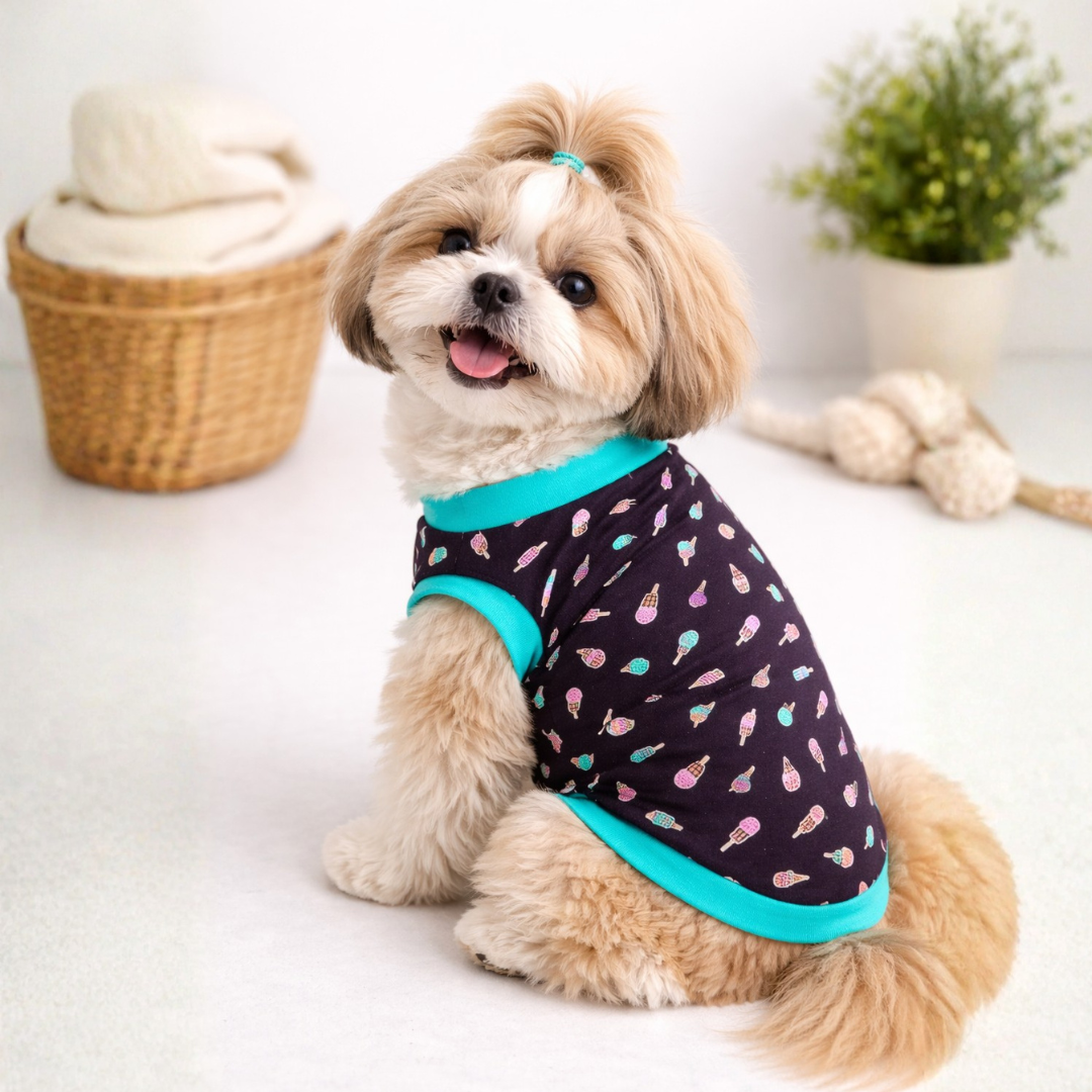 Ice Cream T-shirt | Brown | For Dogs | Pawgy Pets