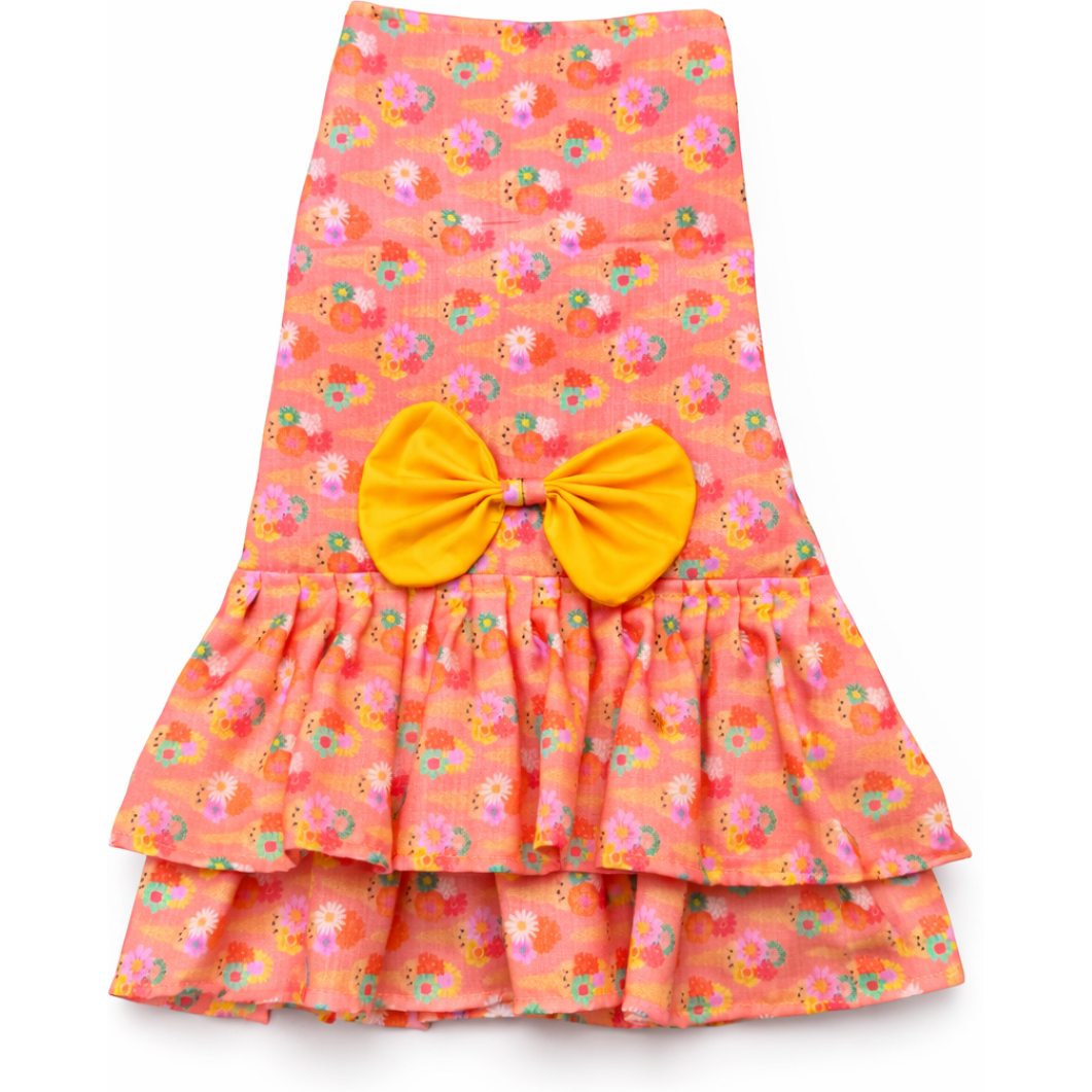 Softy Dress | Peach | For Dogs | Pawgy Pets