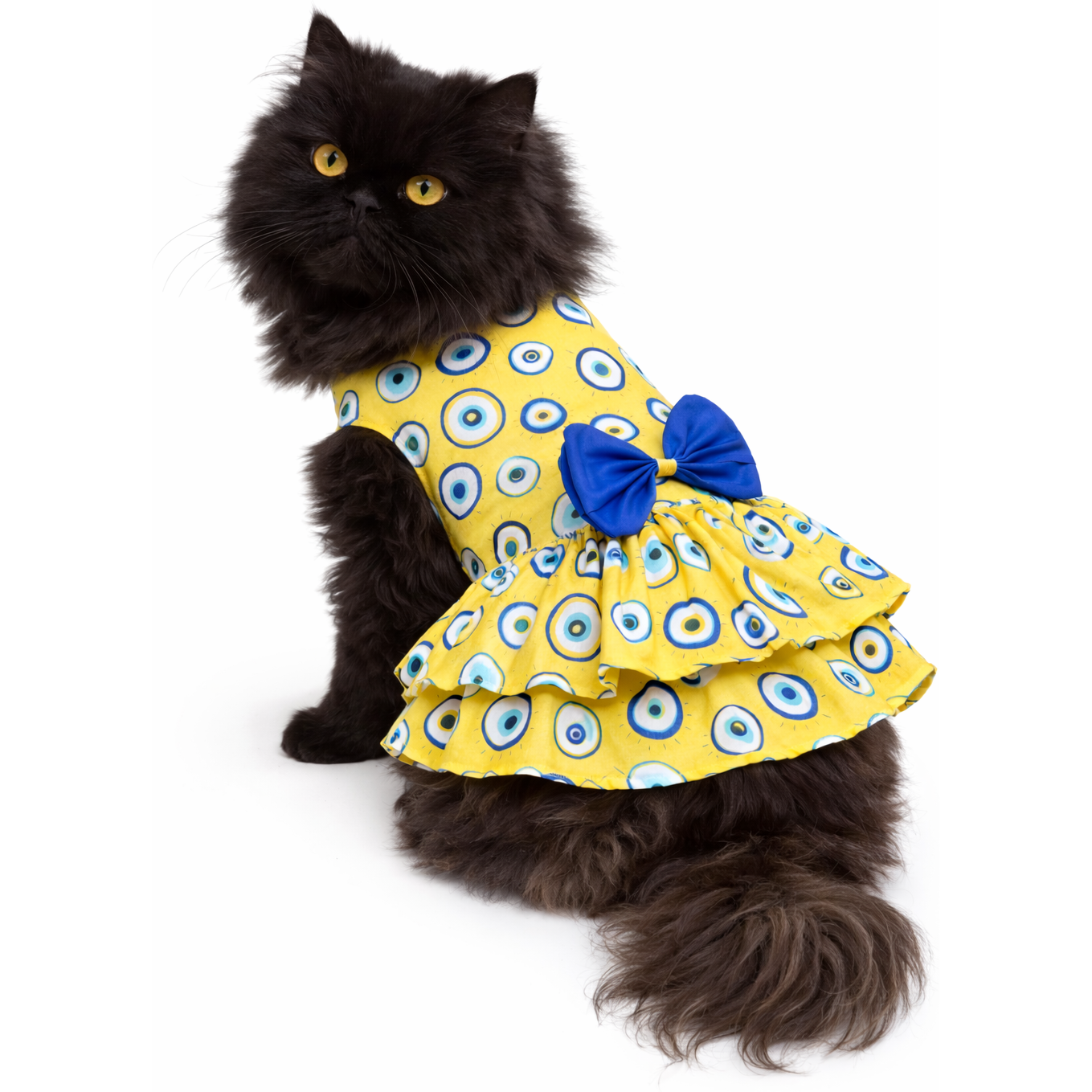 Evil Eye Dress | Yellow | For Dogs | Pawgy Pets