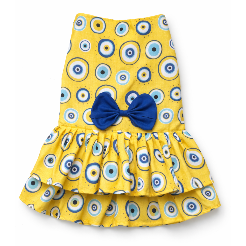 Evil Eye Dress | Yellow | For Dogs | Pawgy Pets