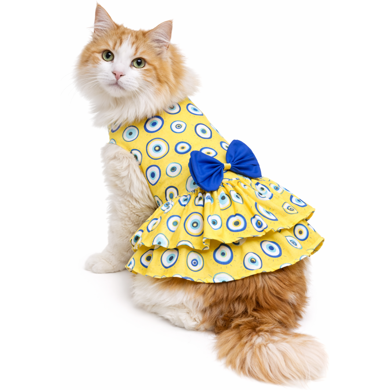 Evil Eye Dress | Yellow | For Dogs | Pawgy Pets