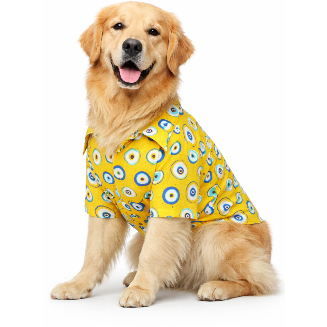Evil Eye Shirt | Yellow | For Dogs | Pawgy Pets