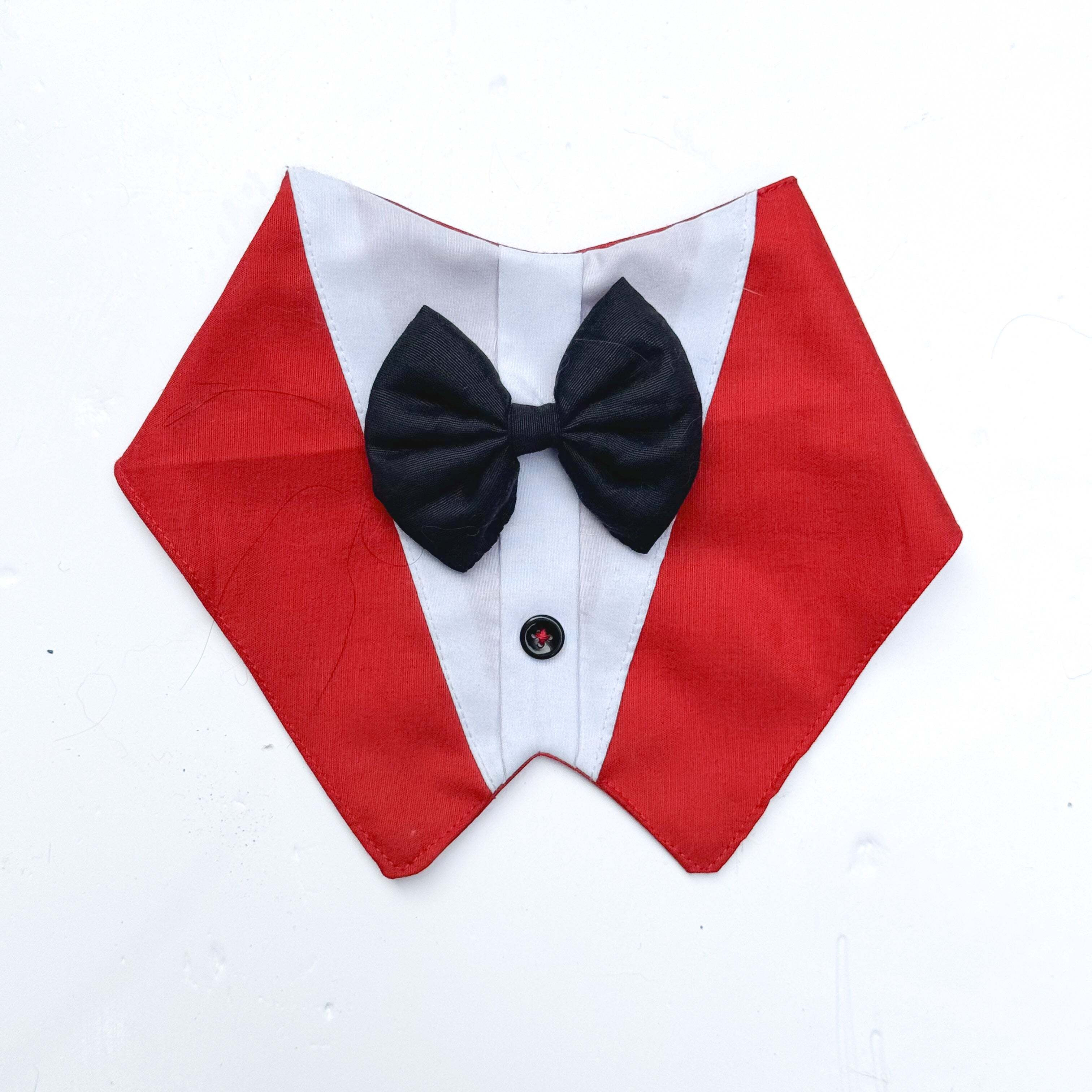 Red Formal Tux Bandana | For Dogs & Cats | Pawgy Pets