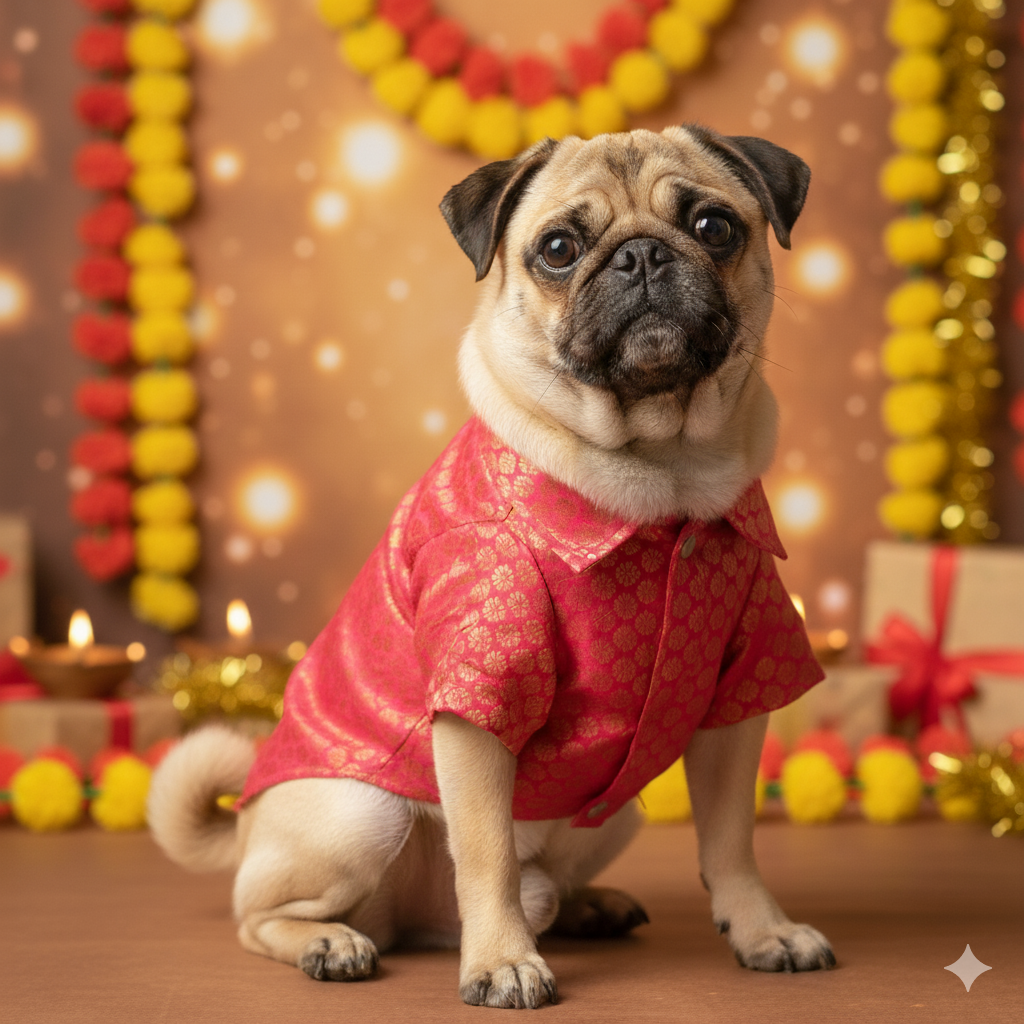 Pink Occasion Wear Shirt | For Dogs | Pawgy Pets