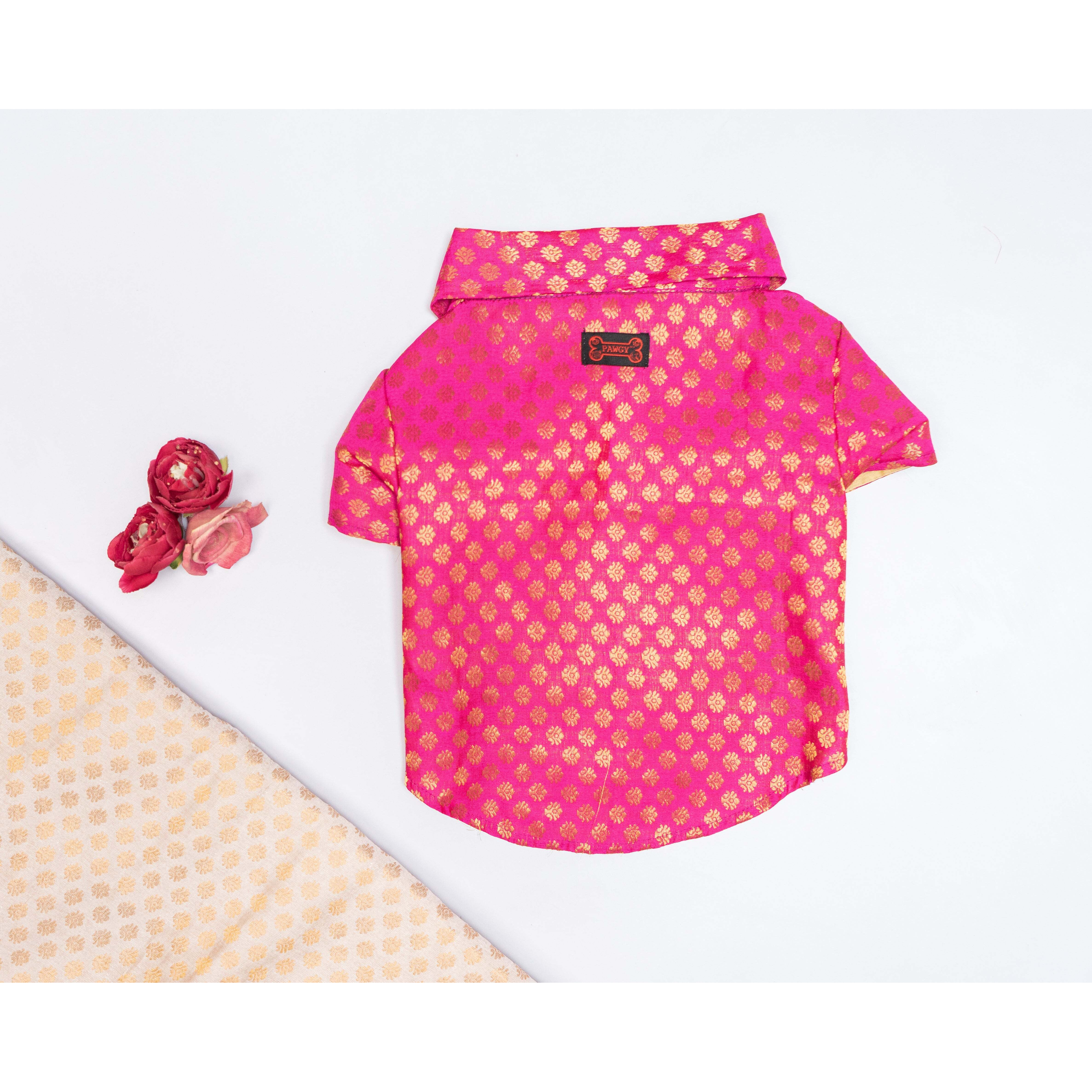 Pink Occasion Wear Shirt | For Dogs | Pawgy Pets
