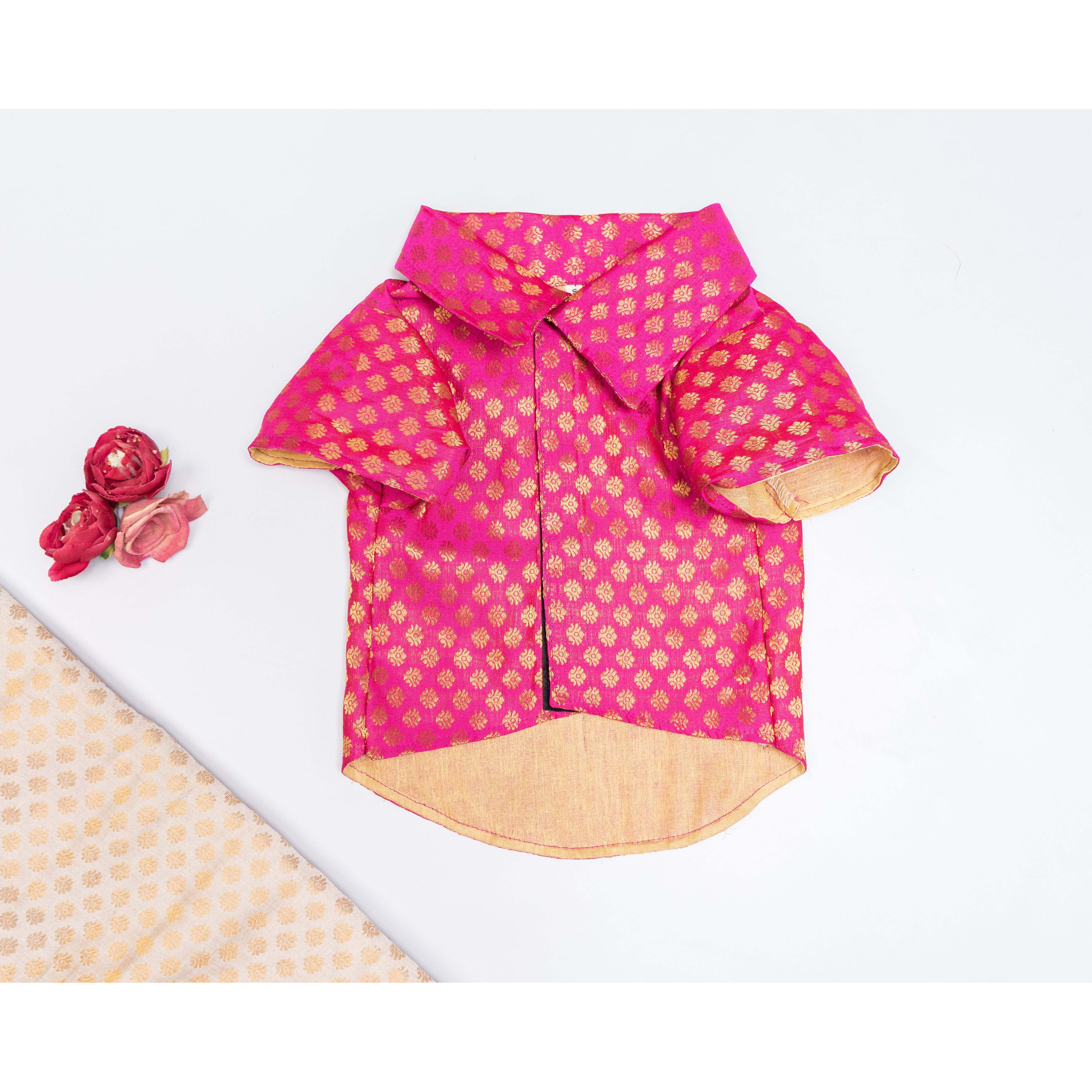 Pink Occasion Wear Shirt | For Dogs | Pawgy Pets