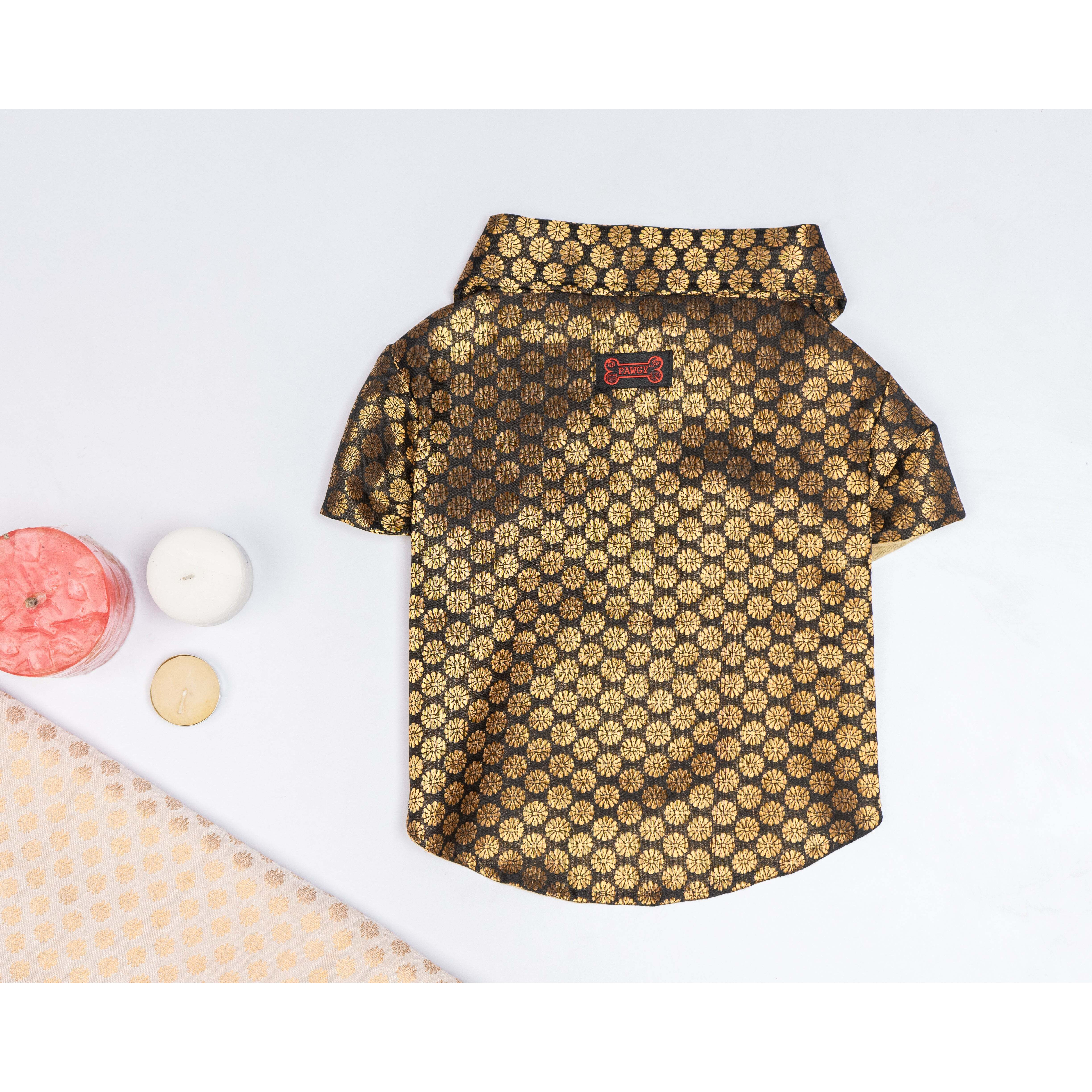 Black Occasion Wear Shirt | For Dogs | Pawgy Pets