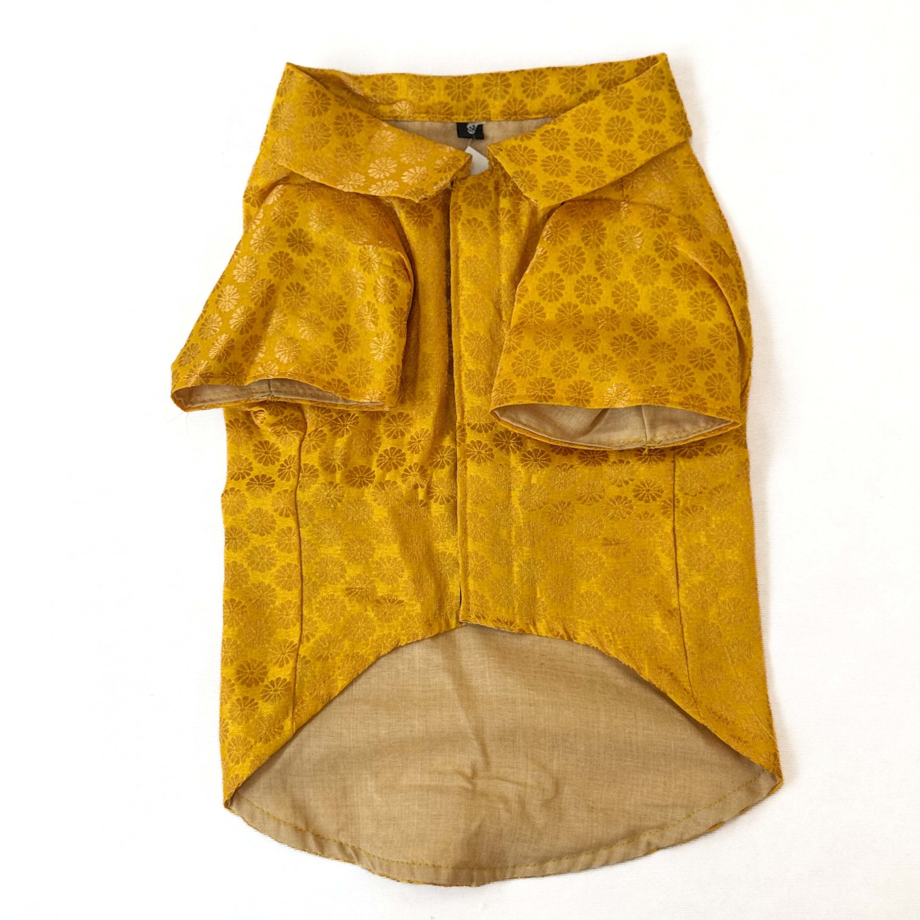Yellow Occasion Wear Shirt | For Dogs | Pawgy Pets