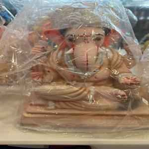 Traditional Ganesh Idol with Pagri Design 12 Inch