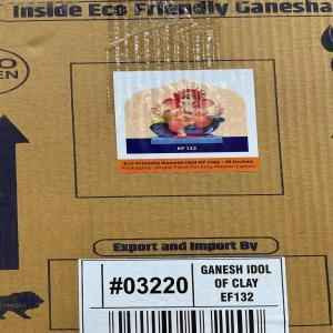 Eco Friendly Ganesh Idol with Traditional Crown Design 15 Inch