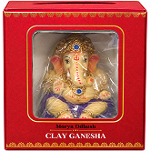 Traditional Ganesh Idol with Ornate Crown 6 Inch