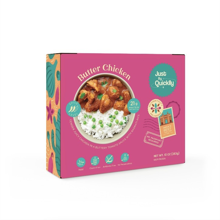 Just by Quicklly Butter Chicken with Basmati Peas Pilaf
